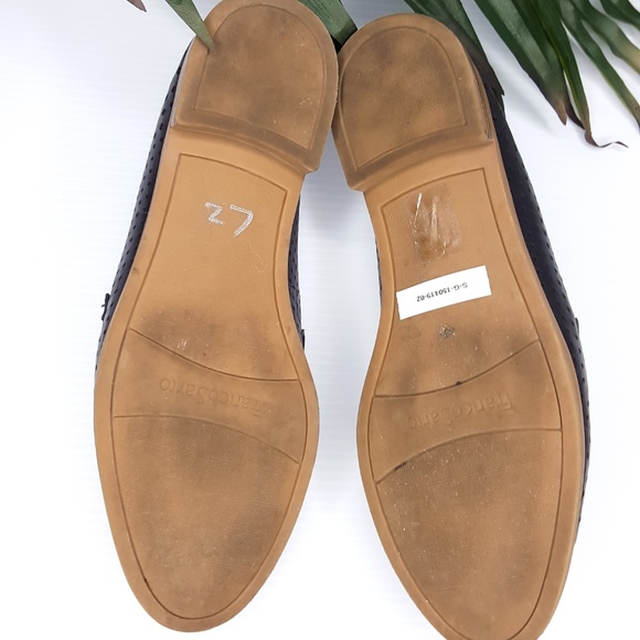 Franco Sarto Hudley Black Perforated Loafers 7M - Picture 4 of 5